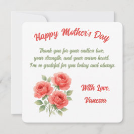 水彩花の母の日カード シーズンカード