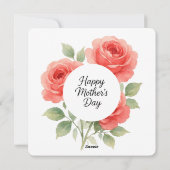 水彩花の母の日カード シーズンカード (裏面)