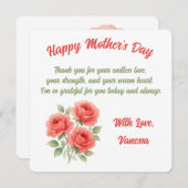 水彩花の母の日カード シーズンカード (正面/裏面)