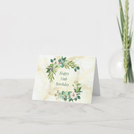 水彩花の水彩枠 カード