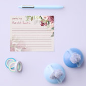 水彩花の結婚アドバイスカードシャワー チラシ (シングル)