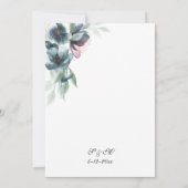 水彩花の結婚式招待状 招待状 (裏面)