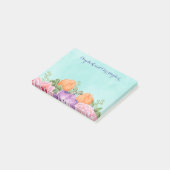 水彩花の花束パーソナライズされた結婚の ポストイット (アングル)