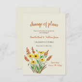 水彩花の計画変更発表 出欠カード (正面/裏面)