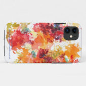 水彩花の赤絵画橙フローラ秋 Case-Mate iPhoneケース (裏面(横))