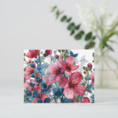 水彩花はがき ポストカード (スタンド正面)