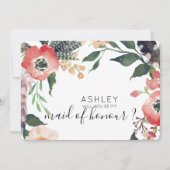 水彩花は私の花嫁の名前 招待状 (正面)