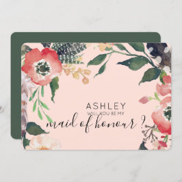 水彩花は私の花嫁の名前 招待状