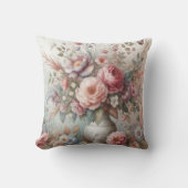 水彩花びら クッション (正面)