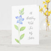 水彩花びら（ヴィンカ） カード (黄色い花)