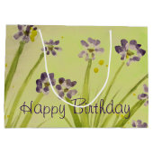 水彩花アクセント ラージペーパーバッグ (裏面)