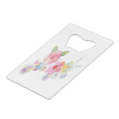 水彩花アート クレジットカード栓抜き (正面アングル)