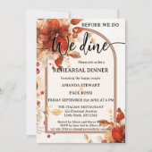 水彩花イタリアンのリハ結婚ーサルディナー 招待状 (正面)