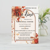 水彩花イタリアンのリハ結婚ーサルディナー 招待状 (スタンド正面)