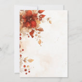 水彩花イタリアンのリハ結婚ーサルディナー 招待状 (裏面)