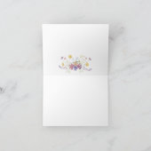 水彩花イラストのウェディングシャワー お礼カード サンキューカード (内部)
