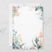 水彩花インニュートラルパステルトーン結婚ズ 招待状 (裏面)