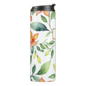 水彩花エレガントかわいらしパーソナライズされた タンブラー (回転左)