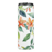 水彩花エレガントかわいらしパーソナライズされた タンブラー (裏面)