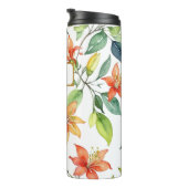 水彩花エレガントかわいらしパーソナライズされた タンブラー (回転右)