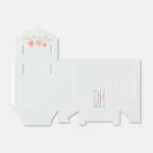 水彩花エレガントな結婚式 フェイバーボックス (折り畳みなし)