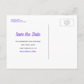 水彩花エレガントな誕生日パーティー 案内ポストカード (裏面)