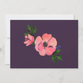 水彩花エレガントの結婚式の日付を保存 セーブザデート (裏面)