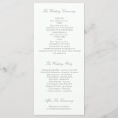 水彩花エレガントトレンディー結婚式 プログラム (裏面)