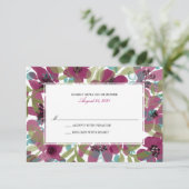 水彩花エレガント園 | ウェディングRSVP 出欠カード (スタンド正面)