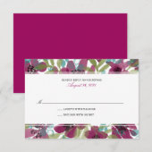 水彩花エレガント園 | ウェディングRSVP 出欠カード (正面/裏面)