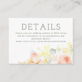 水彩花エレガント小詳細 エンクロージャーカード (正面)