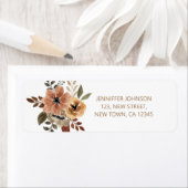 水彩花エレガント差出人住所ラベル ラベル (インサイチュ)