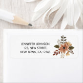 水彩花エレガント差出人住所ラベル ラベル (インサイチュ)