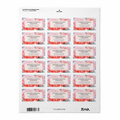 水彩花エレガント差出人住所 ラベル (フルシート)