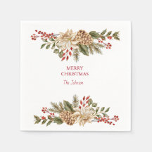 水彩花エレガント松