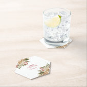 水彩花エレガント松 ペーパーコースター (インサイチュ)