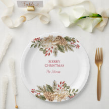 水彩花エレガント松