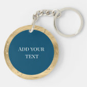 水彩花エレガント植物性春ブーケ キーホルダー (裏面)