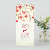 水彩花エレガント秋の結婚式 プログラム (スタンド正面)