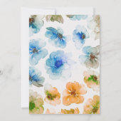 水彩花エレガント秋の結婚式 招待状 (裏面)