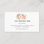 水彩花エレガント花プロフェッショナル事業 ロイヤリティカード (裏面)