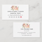 水彩花エレガント花プロフェッショナル事業 ロイヤリティカード (正面/裏面)