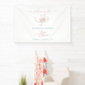 水彩花エレガント花束赤ちゃんシャワー 横断幕 (インサイチュ)