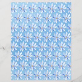 水彩花オンブルースクラップブック紙シート