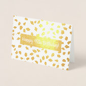 水彩花カスタム花誕生日/全大事な行事 箔カード (正面)