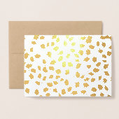 水彩花カスタム花誕生日/全大事な行事 箔カード (裏面封筒付き)