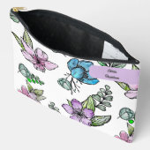 水彩花カスタム鉛筆ケース袋 アクセサリーポーチ (見開き)