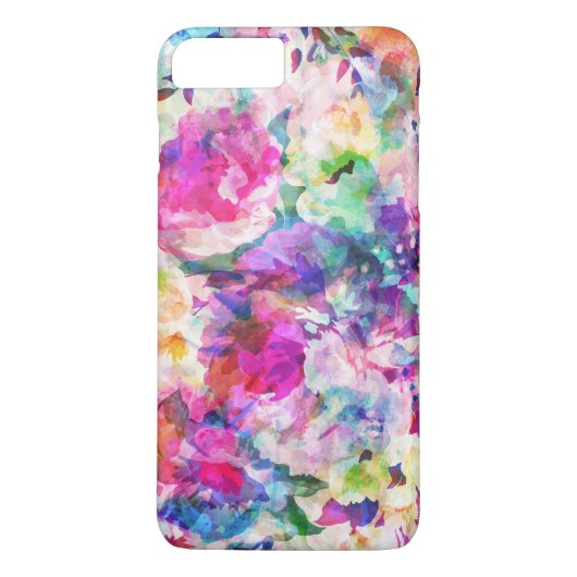 水彩花カラフルコラージュ Case-Mate iPhoneケース (裏面)