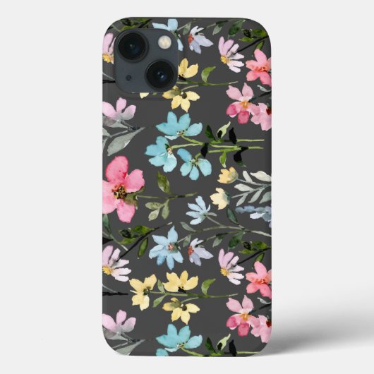 水彩花カラフルヴィンテージ Case-Mate iPhoneケース (裏面)