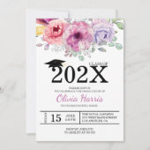 水彩花カラフル学院招待状 招待状 (正面)